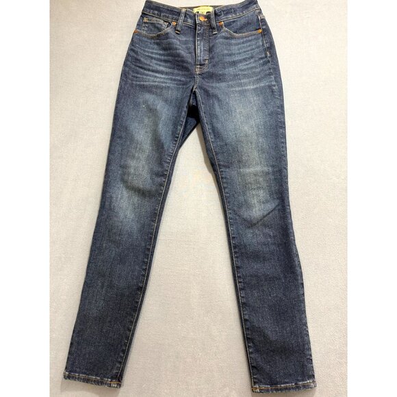 Madewell Curvy High Rise Skinny Jeans Denim Stretch Cotton Women Blue Size 28T - Picture 1 of 11